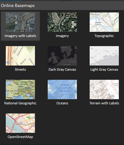 Gambar 5. Online Basemaps